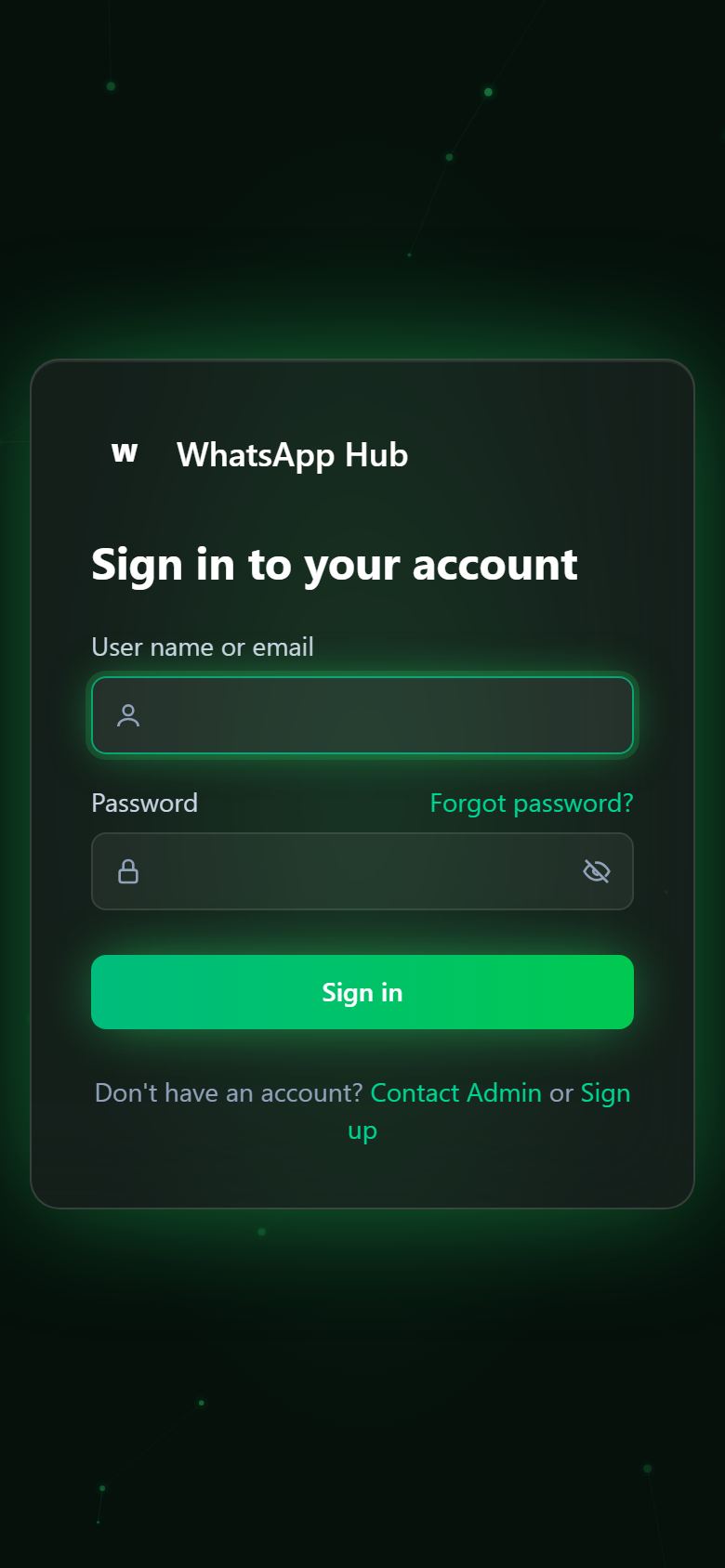 WhatsApp Hub mobile